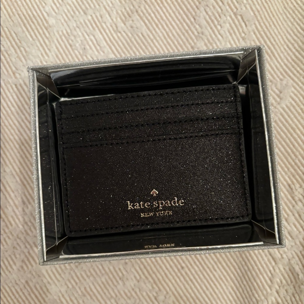 Brand new Kate Spade glittery black cardholder